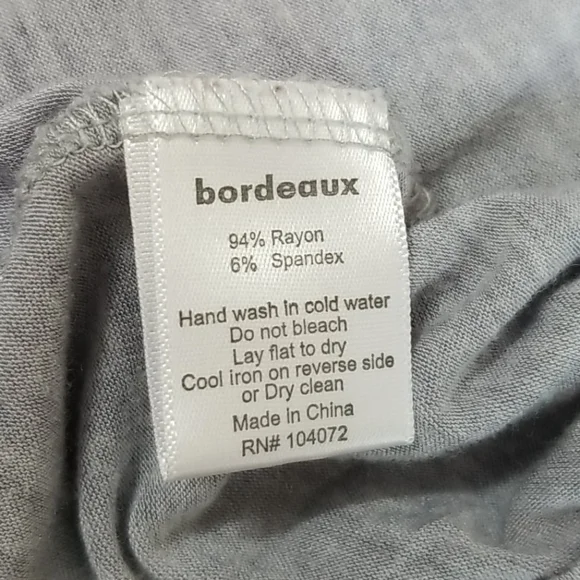 Anthropologie Bordeaux Color Block Long Sleeve Tee - Picture 6 of 6